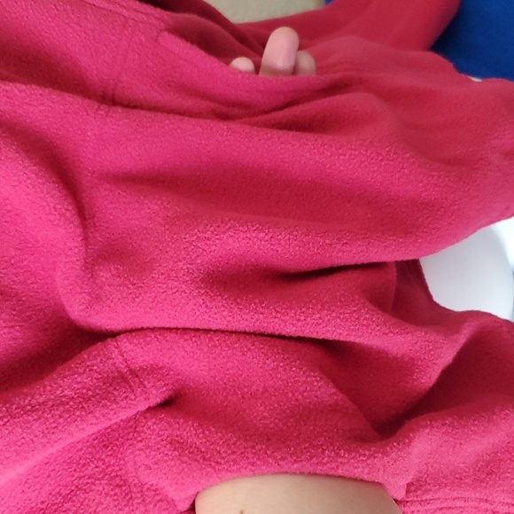 Tommy Hilfiger XL pink poly quarter zip pullover with full pouch (2006) - Picture 10 of 11